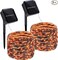 2 Pack Outdoor Solar String Lights, 39.4 FT 120 LED Solar Powered Decorative Fairy Lights with 8 Modes, Waterproof Black Wire Light for Thanksgiving, Patio, Yard, and Party, Orange